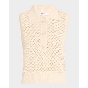 Frame 'The Polo' White Cotton Vest Size M - NWT